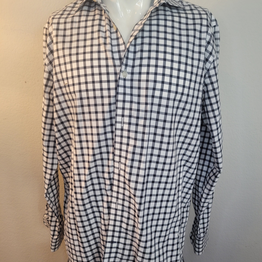 Banana Republic Checkered Black and White Shirt